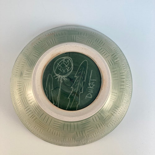 Dandelion Serving Bowl // Porcelain // shops Handmade Wheel Thrown Pottery