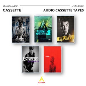 Justin Bieber Cassette Tape Set: Fanmade Retro Pop R&B Albums