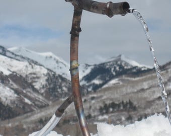 Copper Bamboo Water Feature