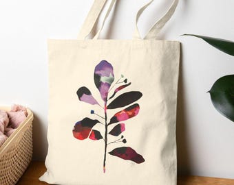 Summer Tote Bag, Reusable Canvas Bag, Artistic Tote Bag, Cute Tote Bag, Summer Beach Tote, Farmers Market Tote, Gift Bag, Vacation Tote