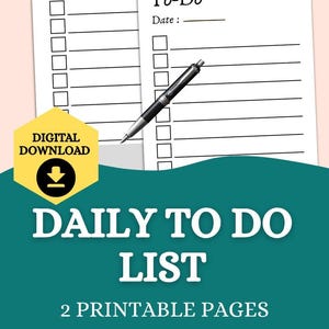 Daily To-Do List Printable: Minimalist Planner (A4 Digital Download)