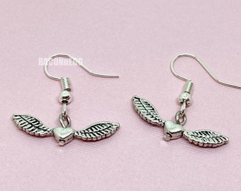 Winged Heart Earrings