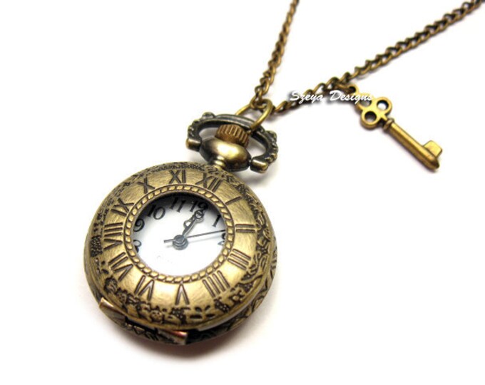 Lost in Time Locket Watch Necklace Beautiful Vintage Antique Etsy