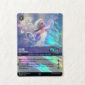 Elsa, carte de procuration holographique Lorcana Spirit of Winter