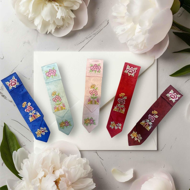 Embroidered Korean Daenggi Hair Ribbon, Hanbok Accessory, Traditional ...