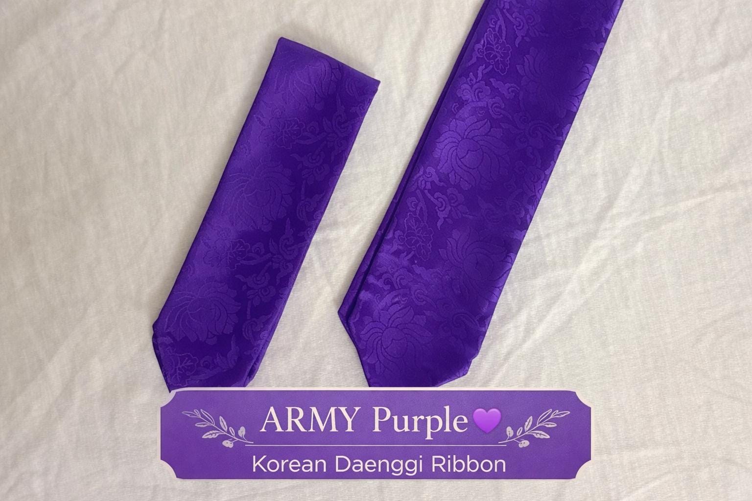 Purple Korean Daenggi Ribbon | BTS Inspired Traditional Hair Ribbon ...