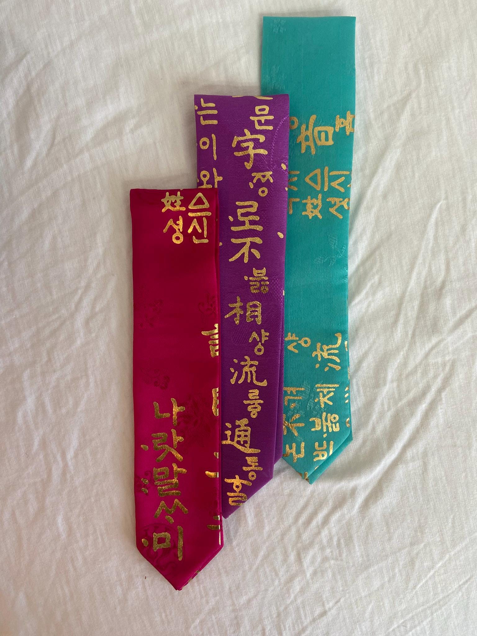 Hunminjeongeum Daenggi | Korean Calligraphy Ribbon | Hanbok Hair ...