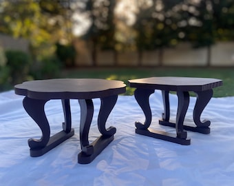 Handmade Traditional Mini Wooden Table, Octagon Tea Table, Flower Soban Stand, Handmade Asian Tea Ceremony Home Décor Display, Tea Stand