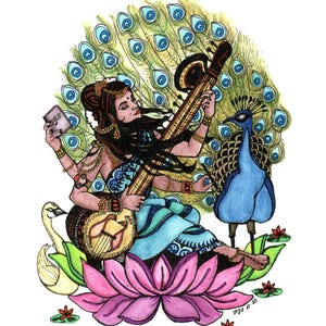 Jai Guru Deva, Om Artwork / 8x10 Magnifica creazione