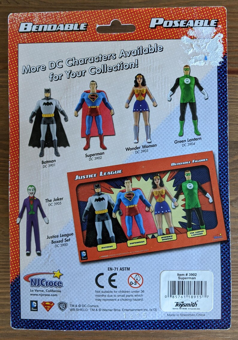 Superman Action Figure Bendable Poseable - Etsy