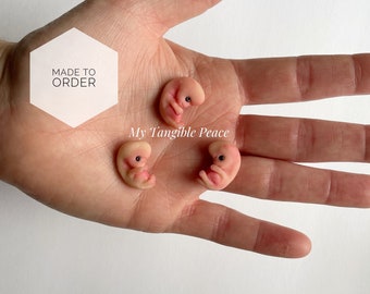 MADE TO ORDER -  8 Week Gestation Embryo,  Memorial/Honor Sculpture - Baby Loss, Miscarriage, Keepsake