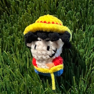 Fanmade, benutzerdefinierte Anime, Manga, gehäkelte, Puppe, Anime Amigurumi, Anime Plüsch, Anime Amigurumi Häkelfigur, One-Piece, Ruffy