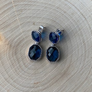 Princess of Wales Style Royal Blue Earrings