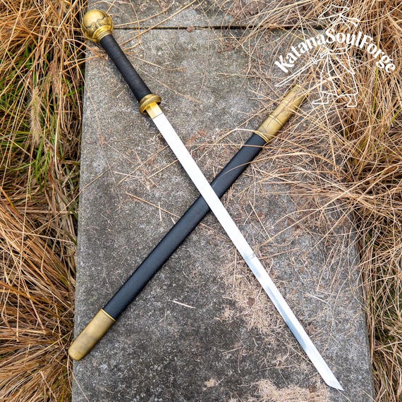 Steampunk Cane Sword – Hidden Walking Stick, Vintage Gentleman Blade, Gift for Him