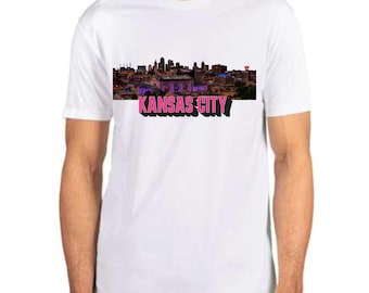 Custom Kansas City Short Sleeve T-Shirt White or Black