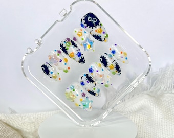 Soot Sprite Press On Nails: 3D Star Ghibli Anime Nail Art