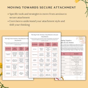 Anxious Attachment Workbook | 30 Page Healing Guide for Self-Worth, Secure Attachment & Relationship Anxiety | Digital PDF Therapy Resource image 5