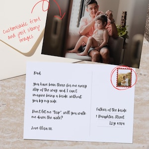 Carte Modèle sur toile M'orienterez-vous vers moi, impression, mariage, papa, maman, frère, ami, mariée, marié, beau-père, beau-père