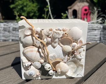 Seashell Beach Frame, Küsten- und Nautikdekorstück