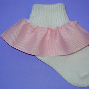 Light Pink Ribbon Ruffle Socks