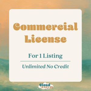 Commercial License | Per Print or Set | Unlimited Physical Product Use | No Credit Needed