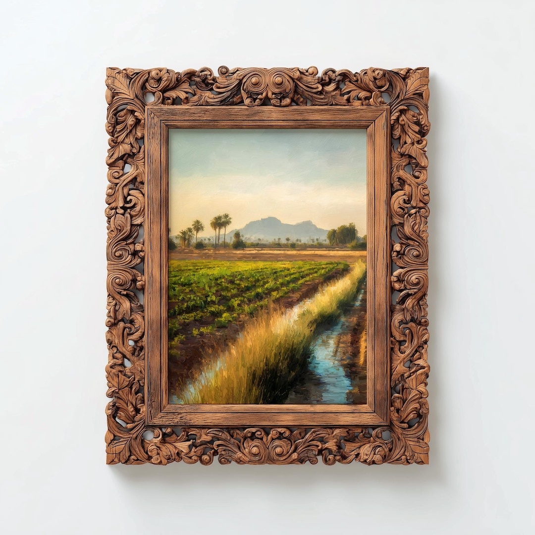 Sinaloa Farmland Landscape Art | Mexican Agriculture Wall Art