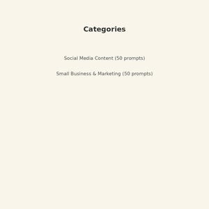 ChatGPT Prompt Pack for Social Media & Small Business - 100 AI Marketing and Content Prompts (Digital Download)