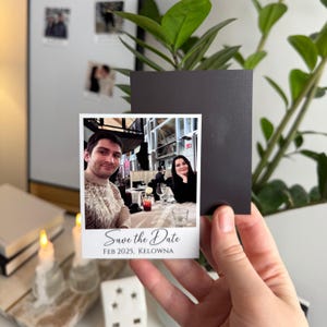 Sparen Sie das Datum Foto Magneten Kühlschrank Boho Hochzeitseinladung Save the Date Karten Geschenk für Mann personalisierte Foto einladen