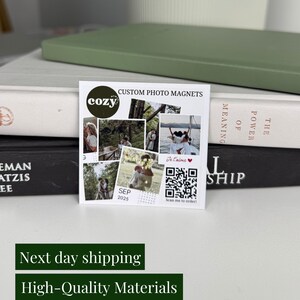 Aimant d'affaires Aimant de réfrigérateur souple en acrylique Aimant photo personnalisé Carte de logo d'entreprise Aimant de carte de visite pour réfrigérateur Cadeau photo pour patron