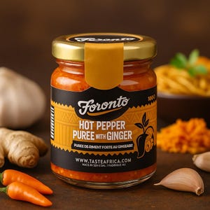 Hot Pepper and Ginger Sauce – Spicy Chili Garlic Paste, All-Natural Condiment, Bold Flavor for Cooking, Grilling & Dipping – 100g Jar
