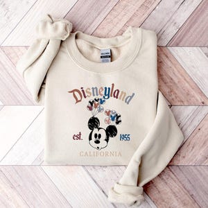 Mickey Disneyland Est 1955 Sweatshirt, Vintage Disneyland Sweatshirt, Disneyland Trip Sweatshirt, California Disneyland Hoodie, Disney Gift