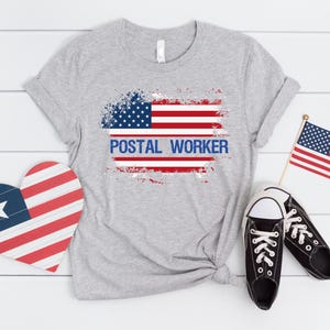 Postal Worker Shirt,Mail Carrier Shirt,Post Office Shirt,Post Office Attire Tee,US Flag Postman Gift,Office Gift,Postal Worker Tee,Mail Lady