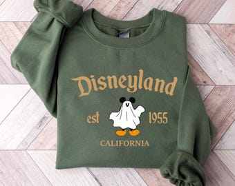 Retro Disneyland Est 1955 California Sweatshirt, Disneyland Est 1955 T-Shirt, Spooky Mickey Shirt, Halloween Disneyland California Hoodie