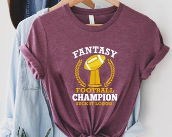 Fantasy Football Champion Funny Shirt, Gift for FFL League Lover, Premium Fantasy Football Draft Shirt, Fantasy Football Draft Party Shirt
