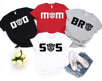 Rescue Bots Birthday Family T-Shirt, Custom Transformer Birthday Party Shirts, Trans4mers Personalized Shirt Toddler Youth, Auto Bots Tee