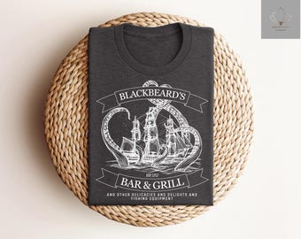 Black Beard's Bar and Grill Shirt,Our Flag Means Death Est 1717 Shirt,The Gentleman Pirate Shirt,Bar and Grill Shirt,LGBT  Pride Parade Gift