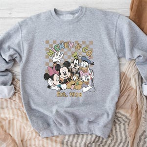 Mickey & Co Sweatshirt, Disney Crewneck Sweatshirt, Retro Disney Sweatshirt, Disney Hoodie, Disneyland Sweatshirt, Disney World Hoodie