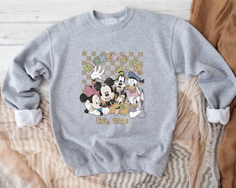 Mickey & Co Sweatshirt, Disney Crewneck Sweatshirt, Retro Disney Sweatshirt, Disney Hoodie, Disneyland Sweatshirt, Disney World Hoodie