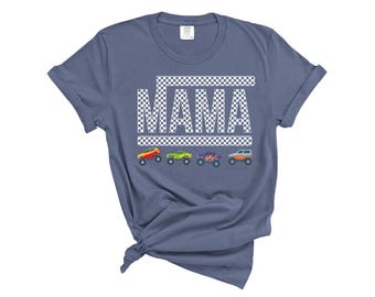 Monster Truck Mom Comfort Colors Shirt, Pit Crew Shirt, Monster Truck Shirt Boy Birthday Party Shirt, Boy Baby Shower Gift Monster Truck Mom