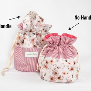 Drawstring bag pattern, drawstring bag with handle pattern digital pdf pattern image 3