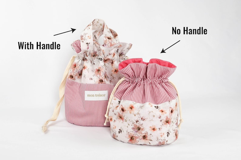 Drawstring bag pattern, drawstring bag with handle pattern digital pdf pattern image 3