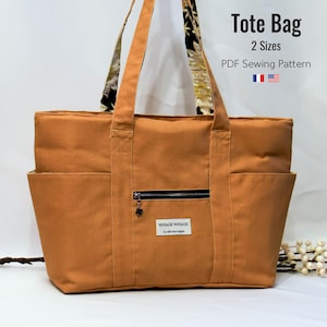 Modello per borsa tote, modello di cucito PDF, A4, A0, proiettore