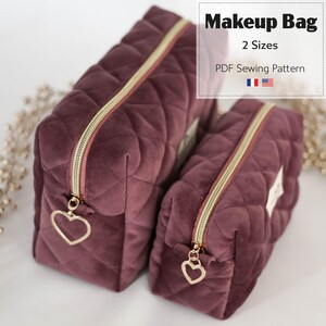 Patron trousse rectangle, patron de couture pdf, A4, A1, Projecteur