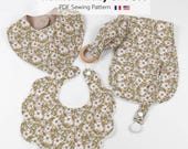 Coffret naissance, patron bavoir, patron de couture PDF