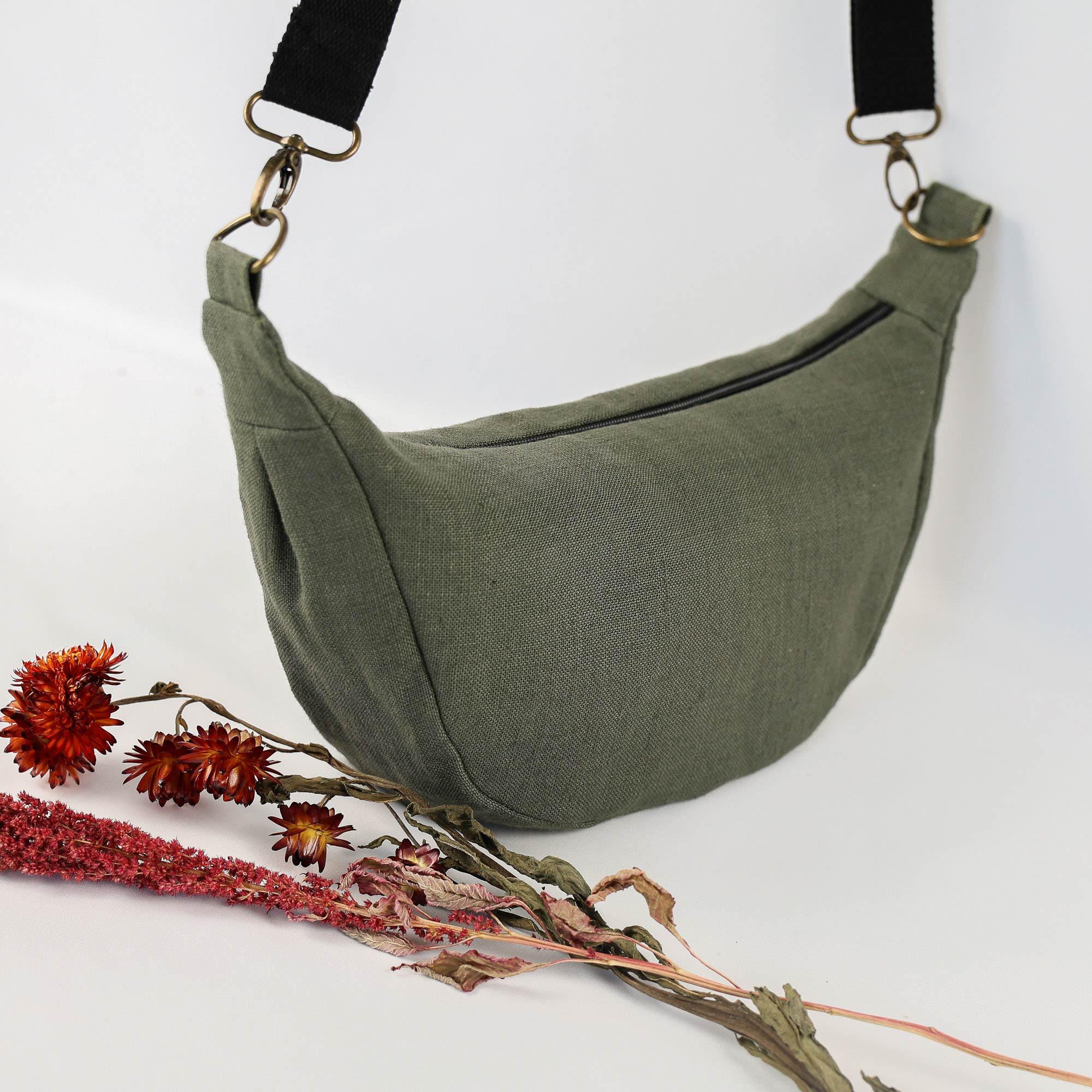 Half Moon Bag Sewing Pattern, Crescent Crossbody & Shoulder Bag 