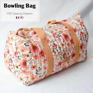 Patrón de bolso de bolos, patrón de costura en PDF, A4, A1, Proyector