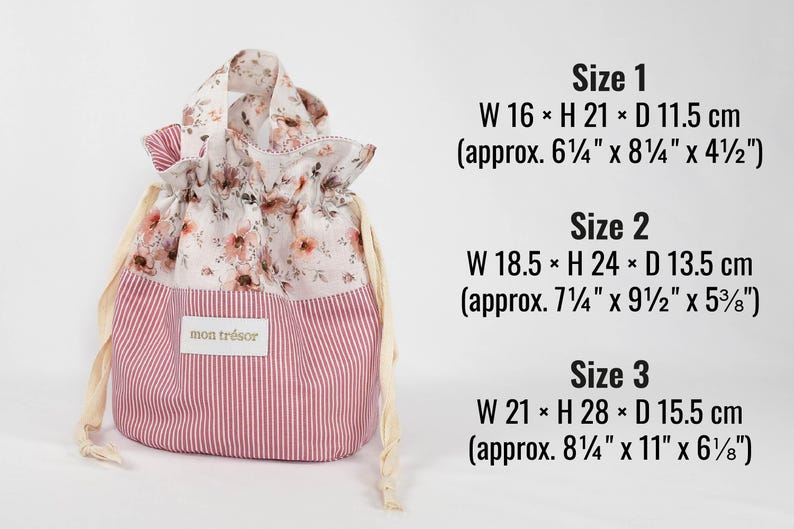 Drawstring bag pattern, drawstring bag with handle pattern digital pdf pattern image 2