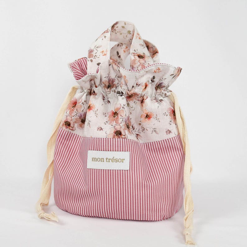 Drawstring bag pattern, drawstring bag with handle pattern digital pdf pattern image 6