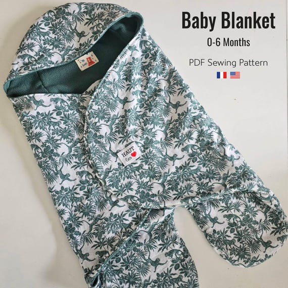 Patron couverture nomade, patron bébé, patron de couture pdf, A4, A0, Projecteur