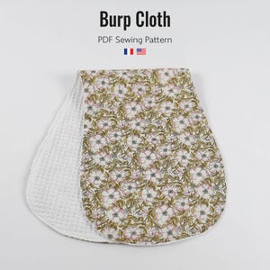 Burp cloth pattern, PDF sewing pattern, baby bib pattern, newborn baby sewing pattern, DIY baby